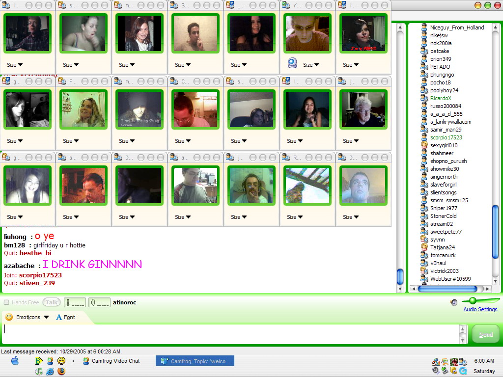 chatting with web cam