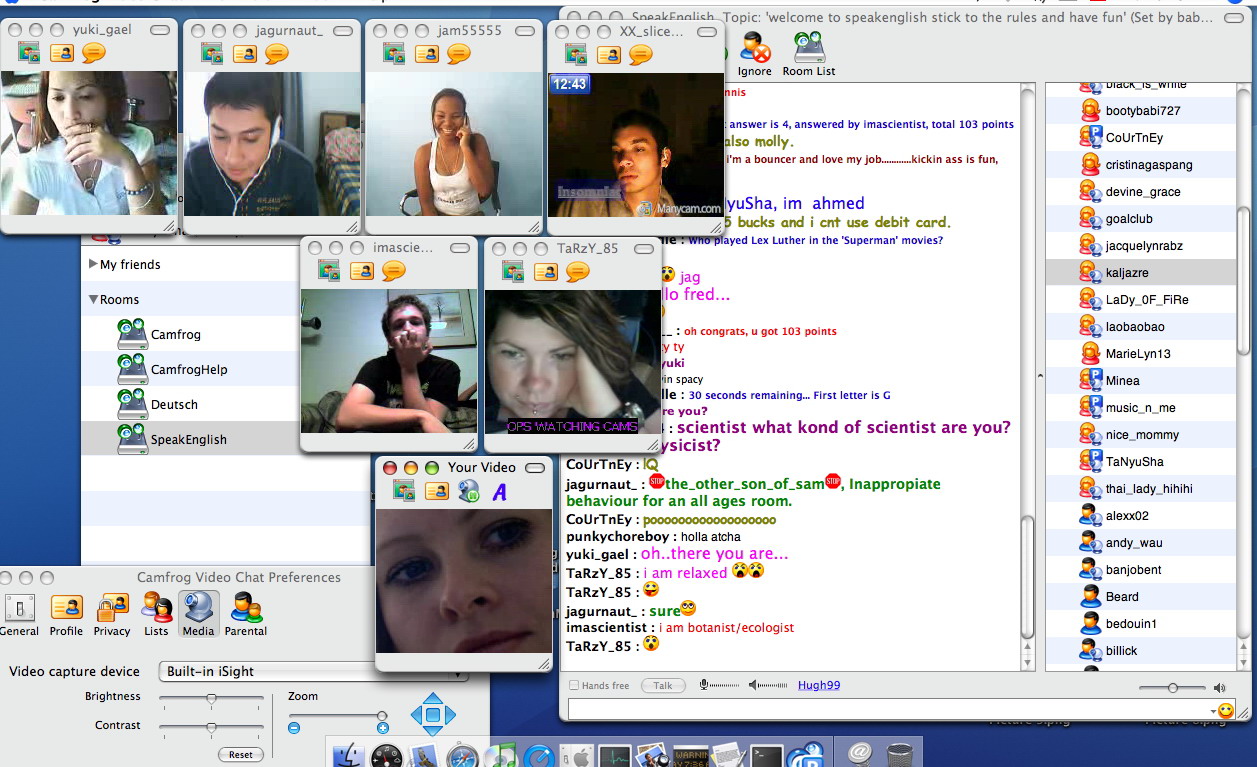 Tweens, chat rooms and webcam